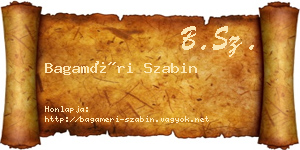Bagaméri Szabin névjegykártya
